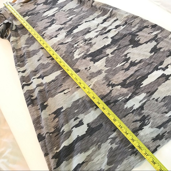 NEW Isabel Maternity Gray Camo Flutter Short Sleeve Midi Dress XS - Picture 7 of 8